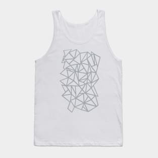 Abstraction Outline Thick Grey Tank Top